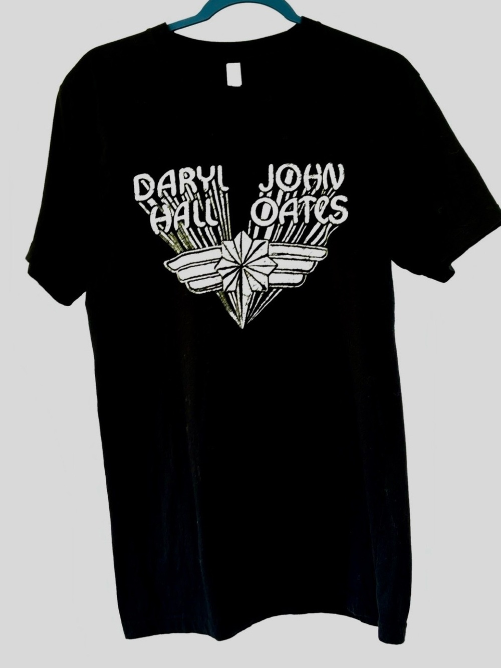 American Apparel Black Short Sleeve Graphic Tee with White Print